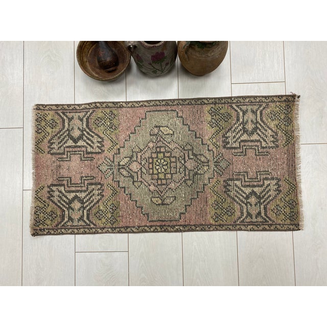 Oushak Kurdish Wool Carpet For Sale - Image 4 of 6