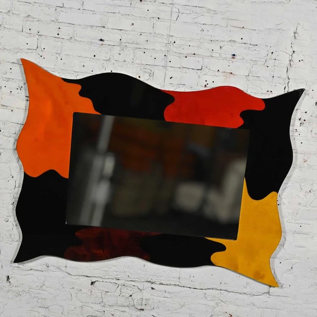 Late 20th Century Postmodern Lacquered Large Scale Sculptural Mirror For Sale - Image 10 of 13