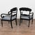 19th-Century Swedish Carved Pine Black Painted Armchairs For Sale - Image 14 of 14