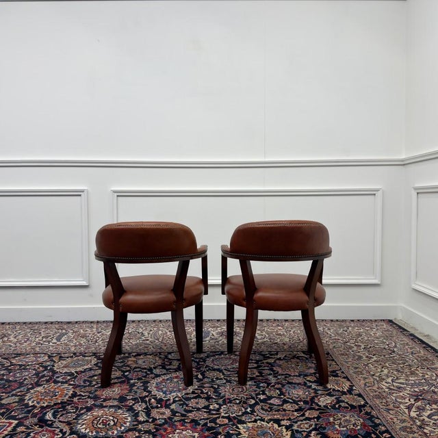 English Desk Chairs, Set of 2 For Sale - Image 5 of 10
