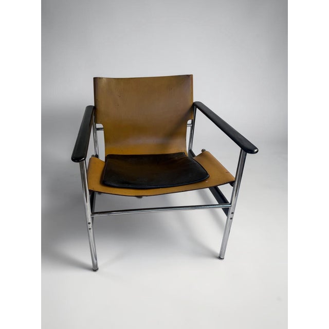 Pair Charles Pollock 657 Sling Chairs, Knoll Associates 1960s, Original Labels For Sale In Seattle - Image 6 of 9