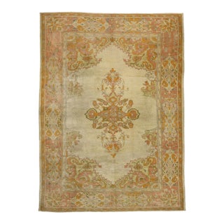 Late 19th Century Turkish Oushak Rug, 11'08 X 16'00 For Sale