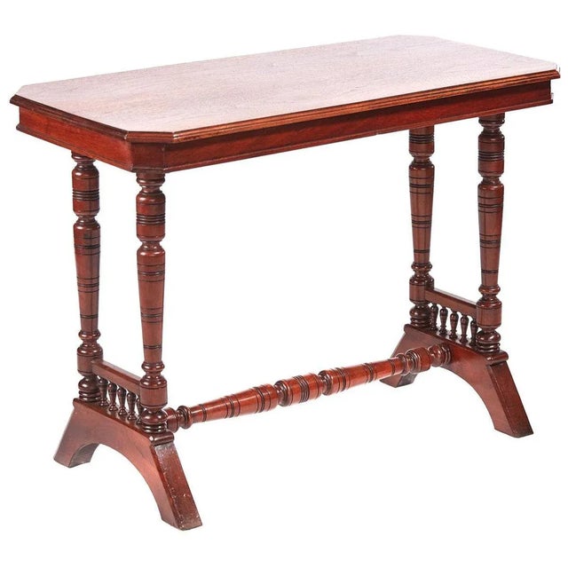 Victorian Antique Walnut Centre Table For Sale - Image 9 of 9
