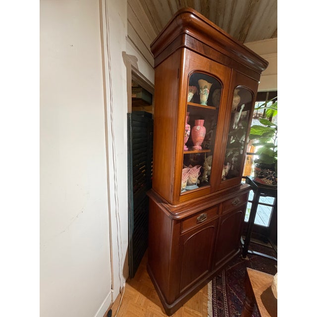 Wood English Antique Mahogany Bookcase, 1800s For Sale - Image 7 of 11