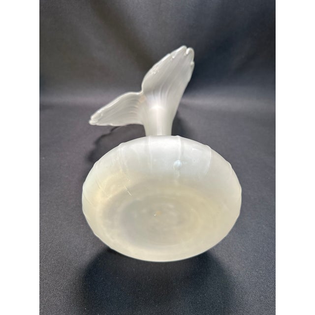 Made in Italy in the 1950's by Stelvia Glass Co-op. Beautiful Jack in the pulpit in bloom, designed in frost glass with...