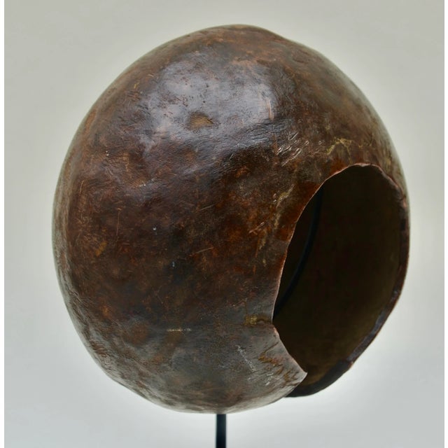 African Mbole Copper Anklet Currency on Stand For Sale In Los Angeles - Image 6 of 7