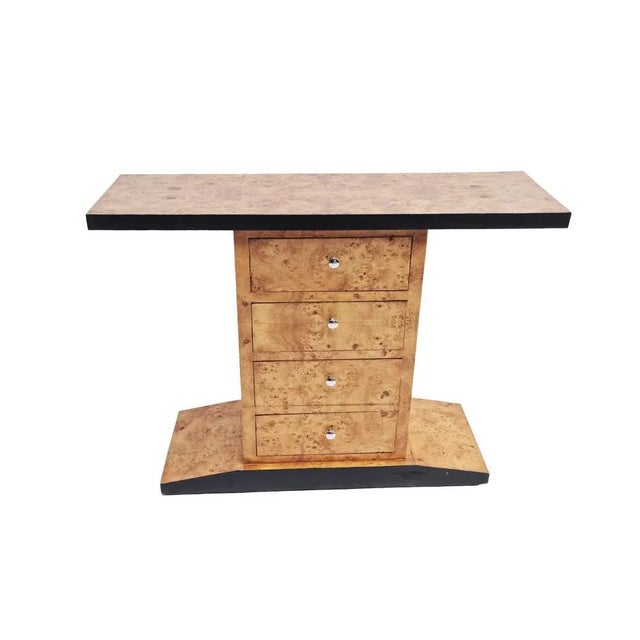 Vintage Console Table in Burl For Sale - Image 10 of 10