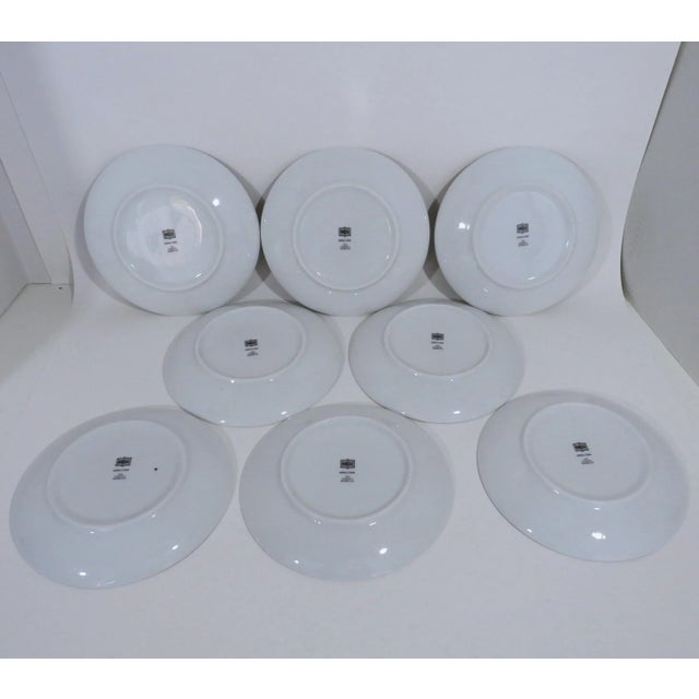 Abstract Botanical Small Plates, Set of 8 For Sale - Image 4 of 6