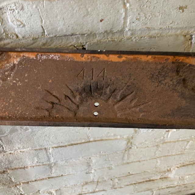 Antique Cast Iron Aesthetic Movement Night Day Sun Stars Fireplace Surround For Sale - Image 9 of 11