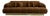Vintage MCM Brass Plinth Sofa For Sale