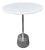 Deco White Marble & Nickel End Side Table For Sale