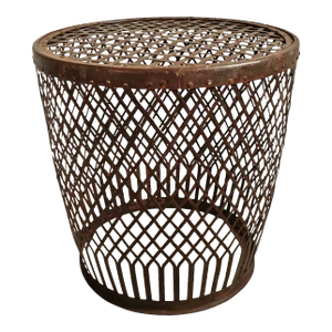 Iron Cross Strap Side Table