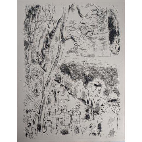 Gus Bofa, The Menagerie of the Jardin des Plantes, 1937, Etching For Sale - Image 7 of 7