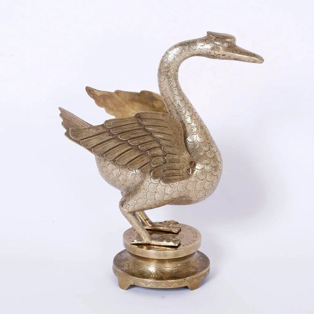 English Anglo-Indian Brass Birds - A Pair For Sale - Image 3 of 11