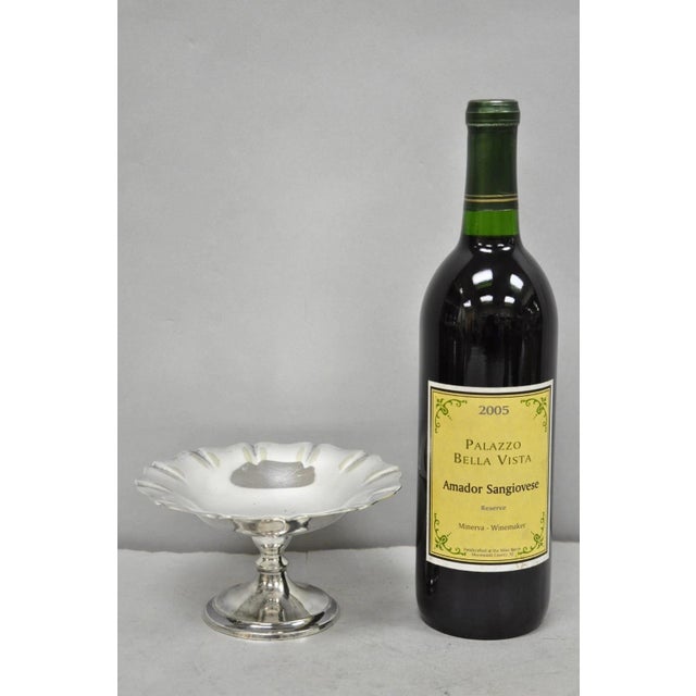 Antique "D" Monogram Victorian Homan Plate Shannon Silver Plated Compote Candy Nut Dish. Circa Early 20th Century....