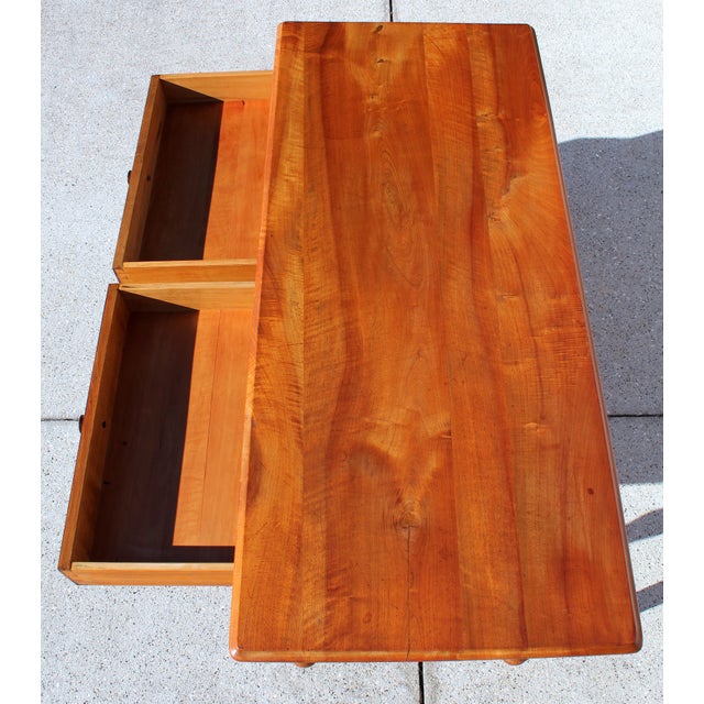 Antique Early 20th Century Solid Wood Writing Table / Farmhouse Console Desk, Circa 1900–1920 For Sale - Image 11 of 17