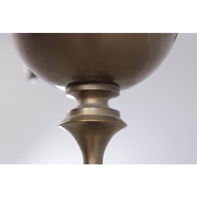 1970s Colonial Style Brass 6 Light Chandelier For Sale In Philadelphia - Image 6 of 12