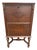 Antique Federal Colonial English Mahogany Lift Top Radio Cabinet Console Stand For Sale