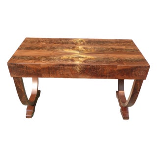 Modern Bespoke Walnut Desk = Sensational For Sale