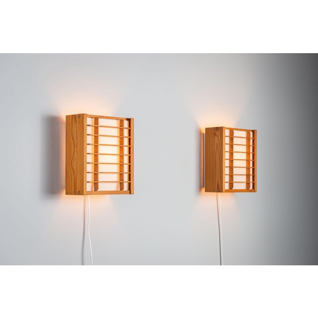 Vintage Wall Lamps in Pine from Alda, 1970s, Set of 2 For Sale - Image 15 of 15