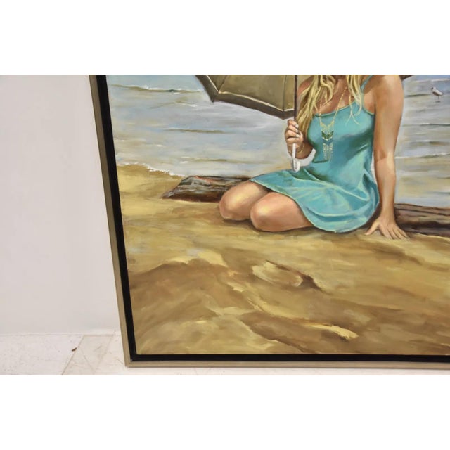 Late 20th Century Late 20th Century Harry McCormick , Oil on Canvas Beach Scene, Framed For Sale - Image 5 of 9