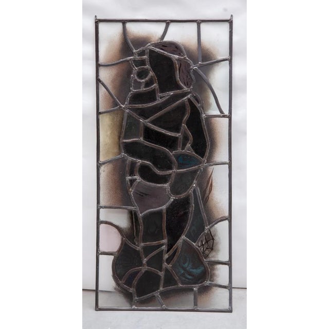 Gold Hand-Crafted Art Glass Window, 1950 For Sale - Image 8 of 14