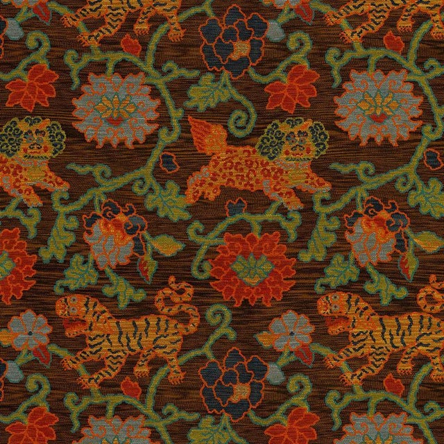 Sample - Schumacher Khotan Weave Fabric in Sable For Sale