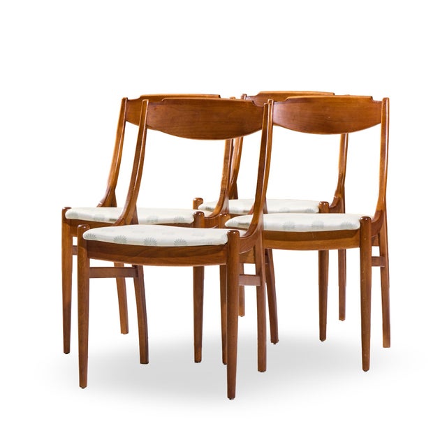 Mid-Century Modern Barney Flagg for Drexel Parallel Mid Century Walnut Dining Chairs - Set of 4 For Sale - Image 3 of 10