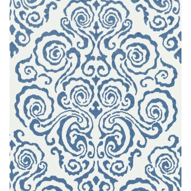 Traditional Sample - The House of Scalamandré Cirrus Velvet Damask Fabric, Morning Glory For Sale - Image 3 of 3