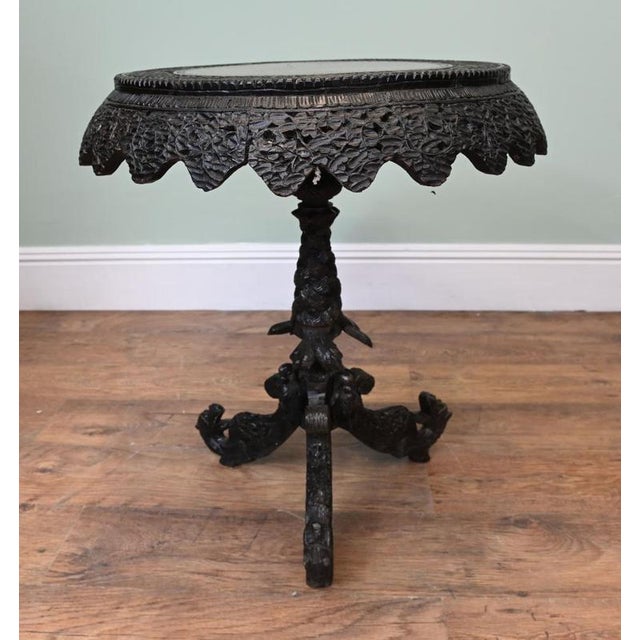 Antique Burmese Side Table, 1880s For Sale - Image 5 of 8