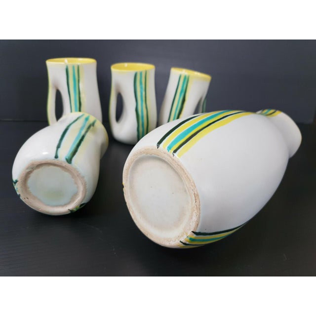 1950s Vintage Ceramic Orangeade Service, 1950s, Set of 8 For Sale - Image 5 of 9