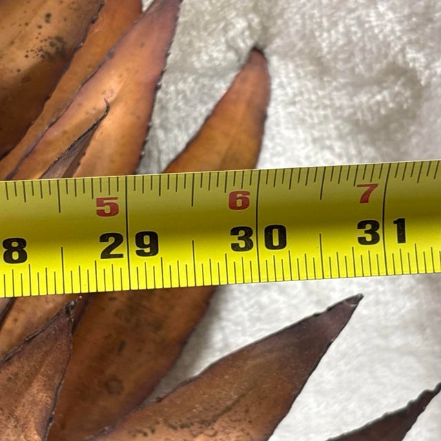 VTG Curtis Jere Rare Agave Welded Brass & Copper Brutalist Sculpture 32x24x3 For Sale - Image 11 of 12