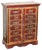 Oriental Hand Painted Side Cupboard or Bookcase with Metal Strap Work, 1900s For Sale