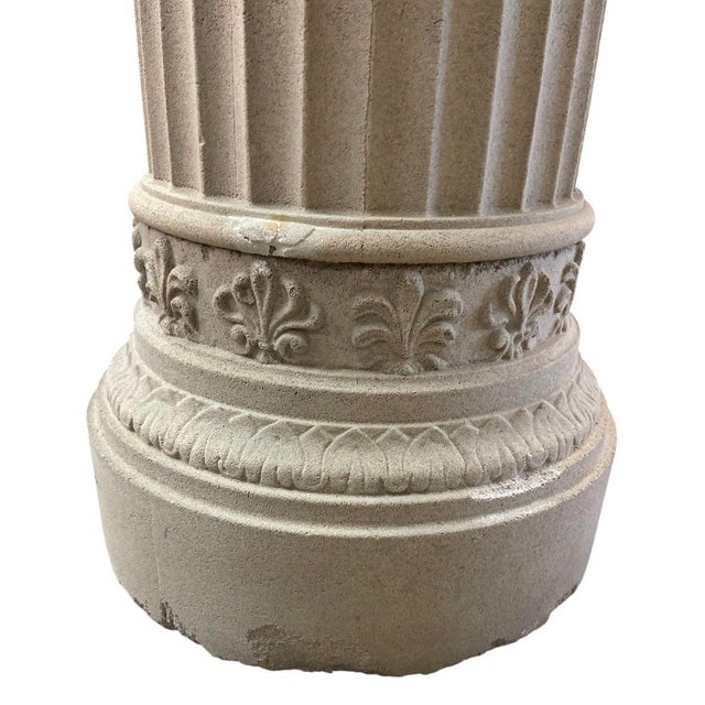 Pair of Neo-Classical Style Cast Stone Garden Urns and Pedestals For Sale In West Palm - Image 6 of 12