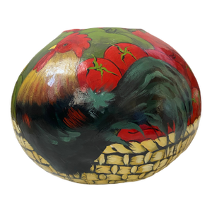 Vintage Hand Painted/Signed by Artist Large Gourd