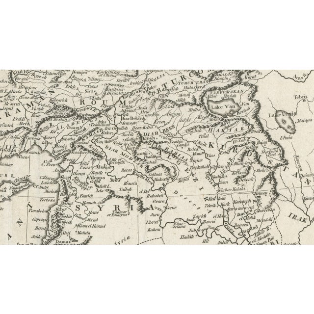 British School, Map of the Ottoman Empire Turkey in Asia, Syria, and Mesopotamia, 1830 For Sale - Image 6 of 10