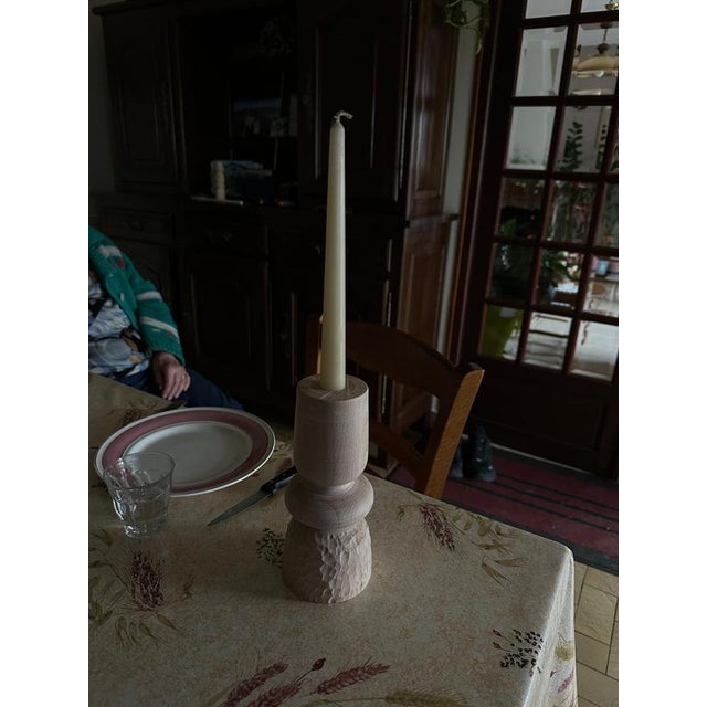 Beech Candlestick by Romain Des Bois For Sale - Image 10 of 17