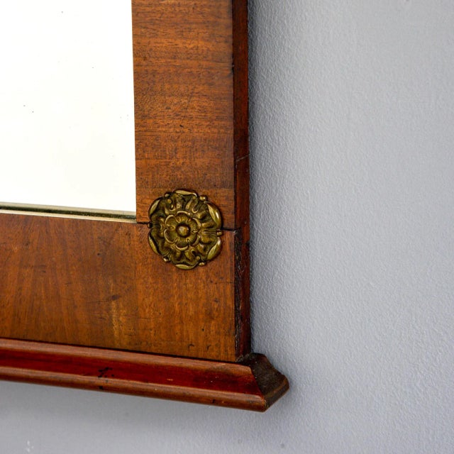English 19th Century Empire Style Ormolu and Mahogany Framed Wall Mirror For Sale - Image 3 of 10