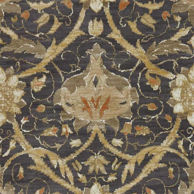 Morris & Co Montreal Wallpaper in Charcoal/Bronze - a Sample For Sale