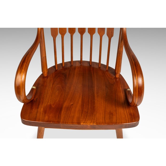 Set of Two (2) Mid-Century Modern Windsor Centennial Chairs in Solid Walnut Attributed to Kipp Stewart for Drexel, Usa, C. 1960's For Sale - Image 11 of 18