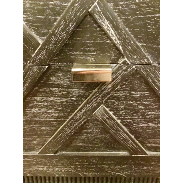 Wood Bungalow 5 Co. Modern Three Draw Black Cara Side Table For Sale - Image 7 of 7