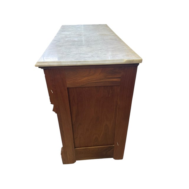 Antique Marble Topped French Provincial Sideboard For Sale - Image 14 of 18