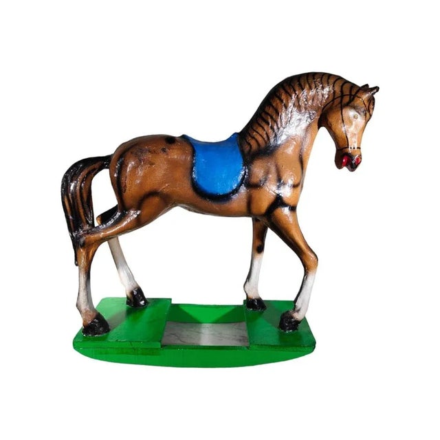 Decorative Rocking Horse in Papier-Mâché, 1950s For Sale - Image 3 of 12