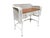 Shabby Chic 1940s Shabby Chic White Wicker Mahogany Top Writing Secretary Desk W/ Chair For Sale - Image 3 of 14