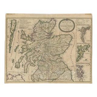 Antique Map of Scotland with Island Insets by Nolin and Coronelli, 1689 For Sale