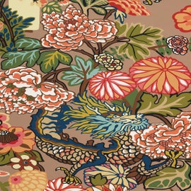 Example of Chinoiserie Schumacher Wallpaper