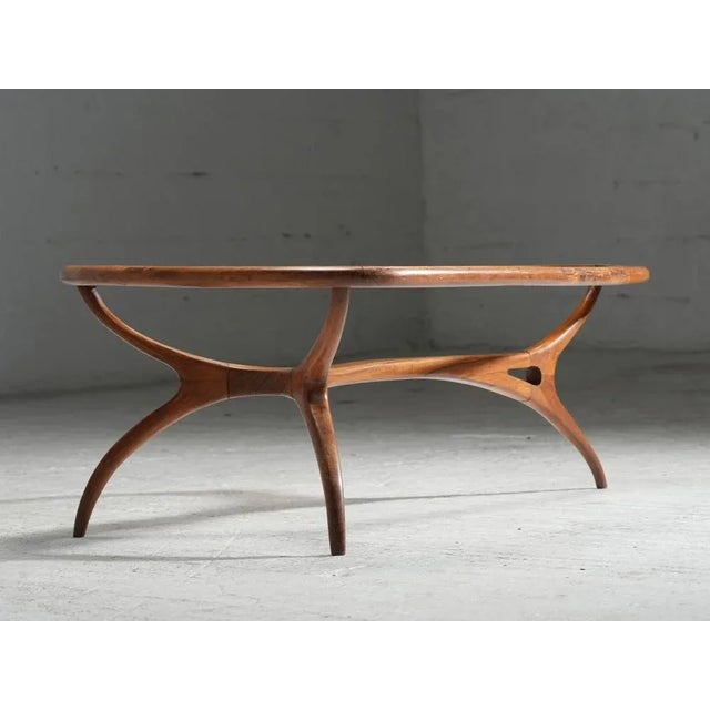Giuseppe Scapinelli Coffee Table in Caviuna and Glass, Brazil, 1950s For Sale - Image 4 of 8