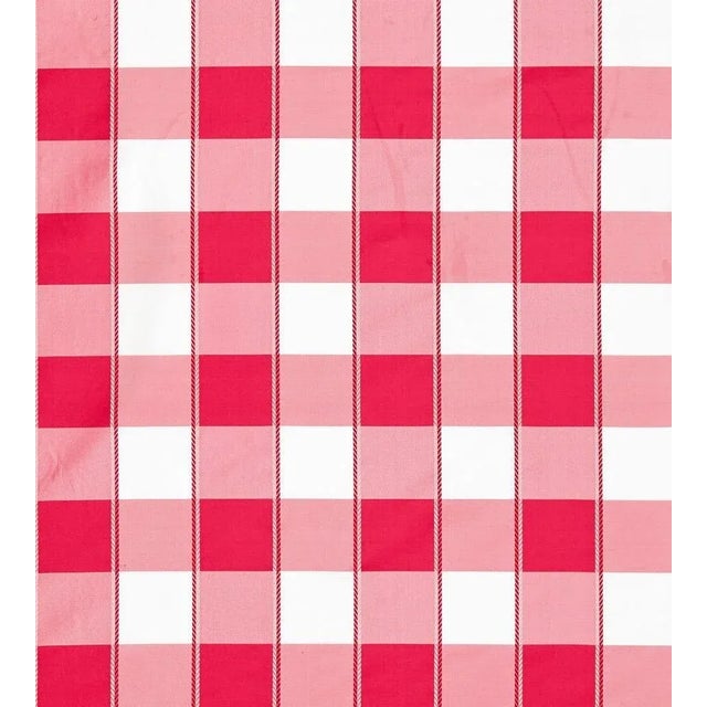 The House of Scalamandré Chelsea Check Fabric, Cerise For Sale