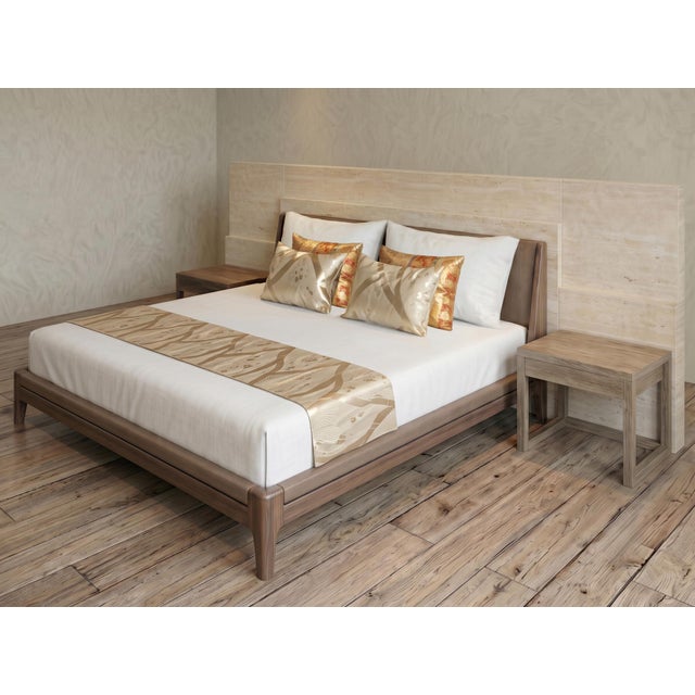 Gold Japanese Ceremonial Silk Bed Runner Set by Renaras, Set of 5 For Sale - Image 8 of 11