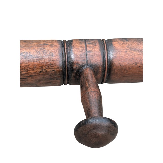 Vintage French Faux Bamboo Wooden Coat Hat Rack For Sale - Image 15 of 17